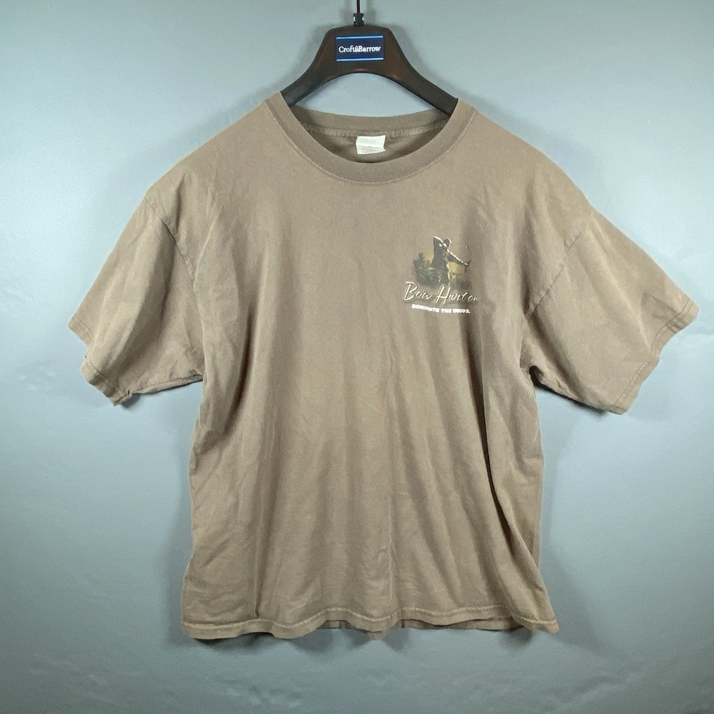 Vtg Buck Wear Bow Hunter Shirt Dominate The Woods Double Sided Mens XL 2004